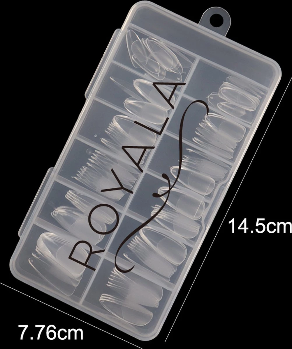 Royala 110 - Waterdrop Binnen En Buiten Full Frosted - Full Cover - Nageltips - Nepnagels - Plaknagels - In Assortimentsbox - 120 Stuks 12 Maten - Voor Gellak Acrylnagellak En PolyGel Nagels - Royala Frosted Tips Line 2 Royala 110 - Waterdrop Binnen En Buiten Full Frosted - Full Cover - Nageltips - Nepnagels - Plaknagels - In Assortimentsbox - 120 Stuks 12 Maten - Voor Gellak Acrylnagellak En PolyGel Nagels - Royala Frosted Tips Line - Afbeelding 2