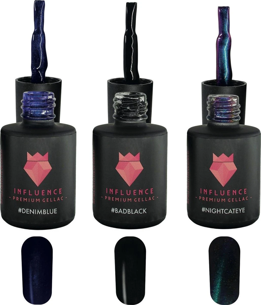 Merkloos Influence Premium Gellac #DARKSERIE - 3-kleuren - Inclusief Magneet 1 Merkloos Influence Premium Gellac #DARKSERIE - 3-kleuren - Inclusief Magneet