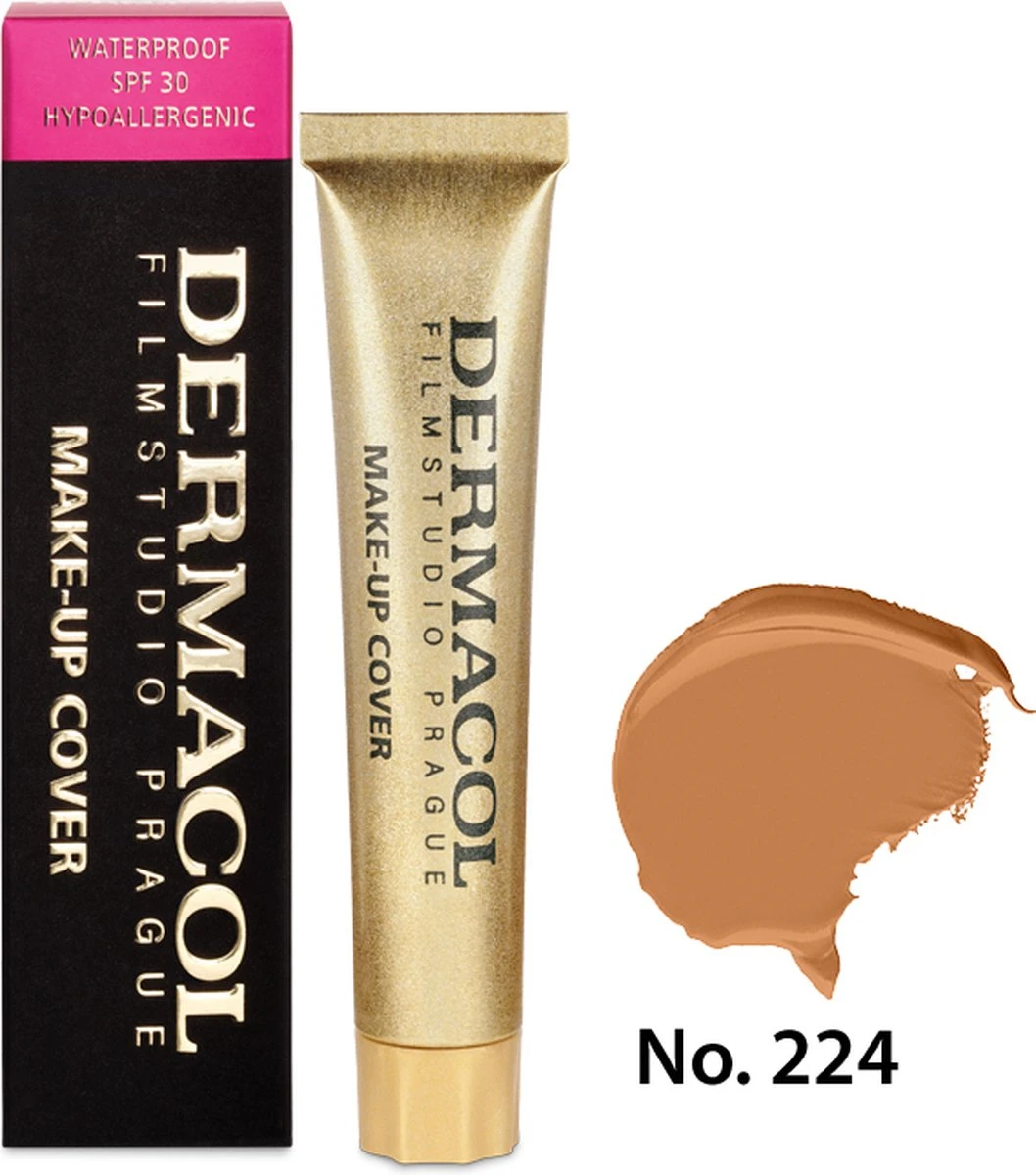 Dermacol - Make-up Cover - 30 Ml - Waterproof - Tint 224 5 Dermacol - Make-up Cover - 30 Ml - Waterproof - Tint 224 - Afbeelding 5