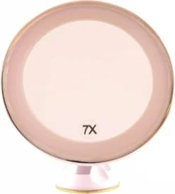 Gérard Brinard Verlichte Spiegel Zuignap LED Spiegel Incl. Batterij & USB Kabel - 7x Vergroting - Ø17cm -Cosmetica Winkel 1081x1200