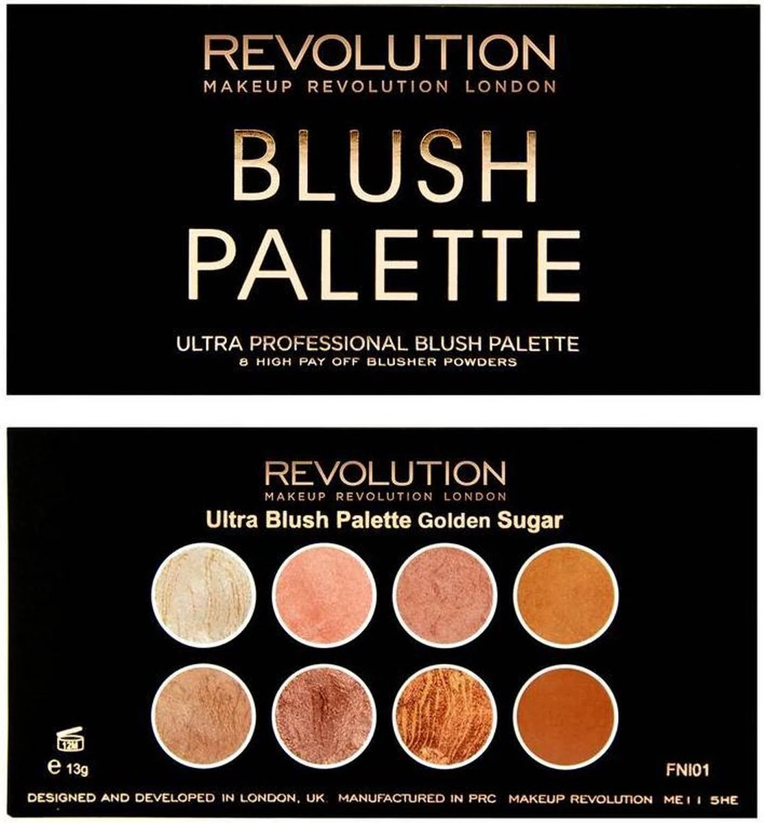 MAKEUP REVOLUTION Ultra Blush Palette Golden Sugar, 13 G 4 MAKEUP REVOLUTION Ultra Blush Palette Golden Sugar, 13 G - Afbeelding 4