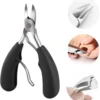 IGOODS Nagelriem Knipper - Professionele Teennagelknipper Cutter Tang - RVS - Zwart - Dikke Nagels Tool Gesneden Nagel - Teen Trimmer