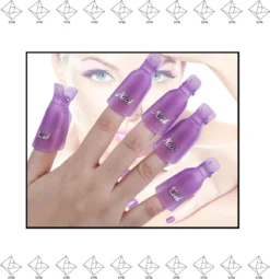 Merkloos EPIN | Nagellak Remover Clips | Nagelclips | 10 Stuks | PAARS