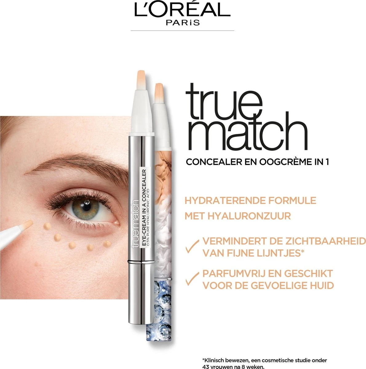 L’Oréal Paris True Match Touche Magique Concealer - 4-7D Golden Sable 8 L’Oréal Paris True Match Touche Magique Concealer - 4-7D Golden Sable - Afbeelding 8