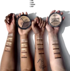 NYX Professional Makeup 3 Steps To Sculpt Face Sculpting Palette - Light 3STS02 - Highlighter En Contouring Make-up - 15 Gr -Cosmetica Winkel 1193x1200 3