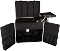 Pedicure Koffer / Trolley - Professional Pedicure Cas- Zilver Streepmotief -Cosmetica Winkel 1200x1009 1