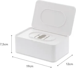 Yamazaki Bakje Voor Vochtige Doekjes - Wit - Met Deksel -Cosmetica Winkel 1200x1073 1