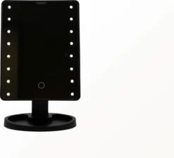 Draaibare Make-up Spiegel Met 16 Ingebouwde LED Lampjes - Zwart - Verlichting - Cosmetica - Draaibaar - Spiegel - LED - Make-up - Make-up Spiegel -Cosmetica Winkel 1200x1086 9