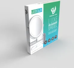 Make Up Spiegel Met Led Verlichting - 10X Vergroting - Wandspiegel Rond - Scheerspiegel Wandmodel - Badkamer - Douche - Chroom -Cosmetica Winkel 1200x1101