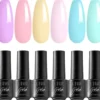 Lovae Cosmetics Gellak - 6-delige Set - Gel Nagellak - Creamy Pastel - Gellac - 8ML