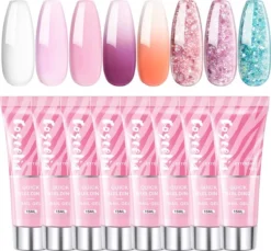 Polygel- Polygel Kit- Polygel Nagels- Polygel Starter Set - RH0594： Thin Nail File 1 Grey Nail File 1 48W White Nail Dryer Helmet Lamp 220V 1 Curved Tweezers 1 Glass Cup 1 Cuticle Fork 1 Cuticle Pusher 1 Nail Cutter 1 Dual End Nail Brush 1 8G Nail Gl -Cosmetica Winkel 1200x1114