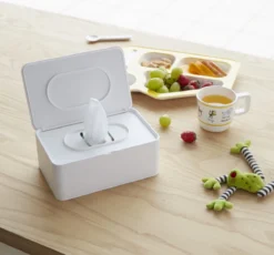 Yamazaki Bakje Voor Vochtige Doekjes - Wit - Met Deksel -Cosmetica Winkel 1200x1115