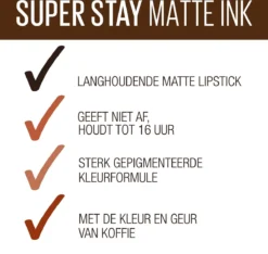 Maybelline SuperStay Matte Ink Lipstick Coffee Collection Limited Edition - 270 Cocoa Connoisseur - Bruine Lippenstift - 5 Ml -Cosmetica Winkel 1200x1135