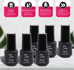 Miss Jules - 6-Delige Gellak Starterspakket - Nagellak - Kleur Roze & Glitter - Glanzend & Dekkend Resultaat 13 Miss Jules - 6-Delige Gellak Starterspakket - Nagellak - Kleur Roze & Glitter - Glanzend & Dekkend Resultaat -Cosmetica Winkel 1200x1138