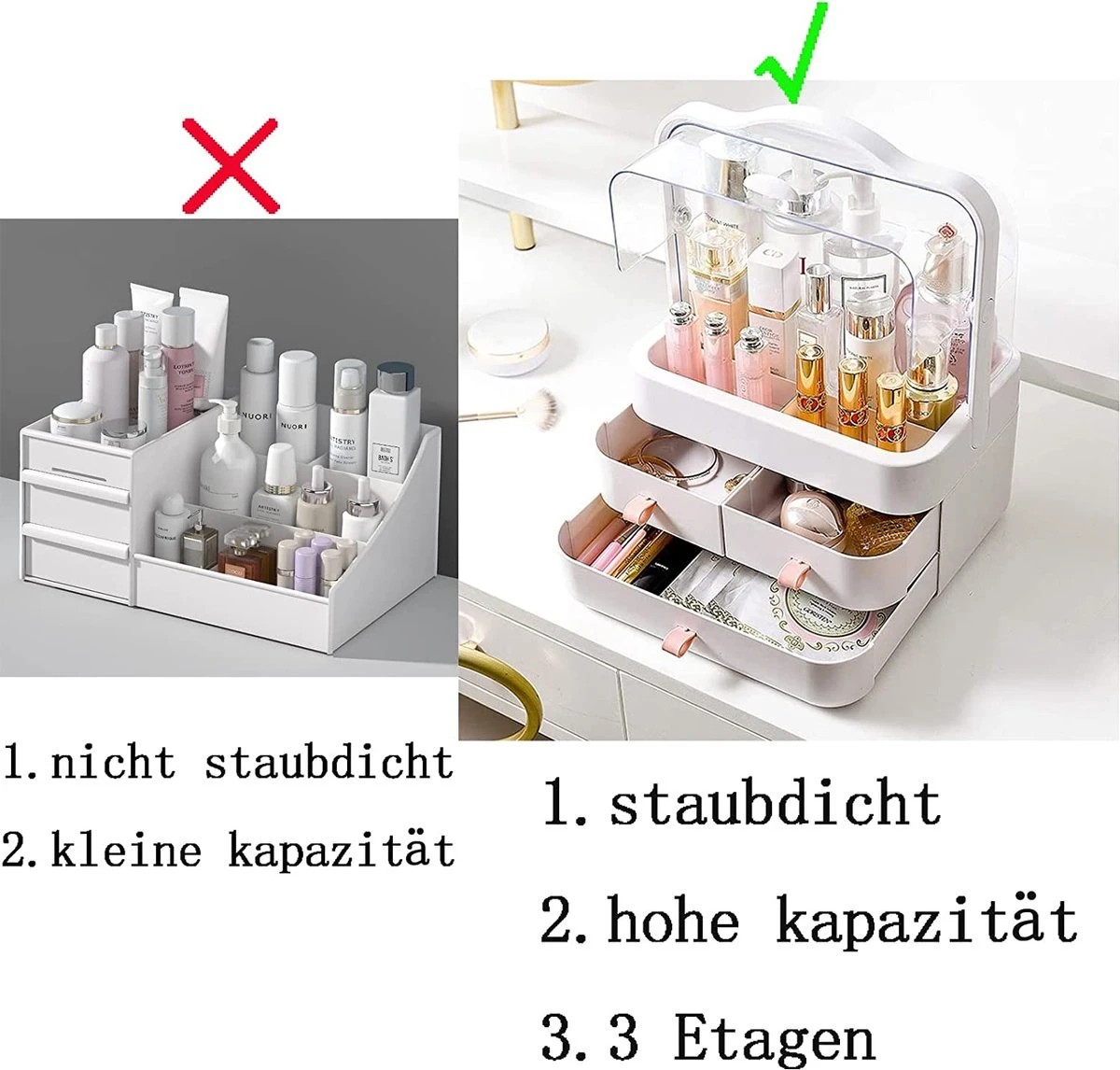 Cosmetics Organizer For Storage / Makeup Organizer - Cosmetic Organizer - Lipstick Holder Organizer 5 Cosmetics Organizer For Storage / Makeup Organizer - Cosmetic Organizer - Lipstick Holder Organizer - Afbeelding 5