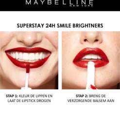 Maybelline SuperStay 24H Smile Brighters Lippenstift - 860 Crisp Magenta - Roze - Langhoudend -Cosmetica Winkel 1200x1150 5