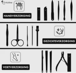 Fritzline© Professionele Manicureset 16-delig | Nagelset Incl. Nagelvijl & Nagelknipper | Lederen Blauwe Etui | Manicure Pedicure Set -Cosmetica Winkel 1200x1158 1