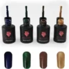 Merkloos #GLITTERSERIE - Influence Gellac - UV / LED Gellak - Gel Nagellak - Gel Lak - Valentijns Cadeau - Kado Voor Haar Vrouw - Valentijns Cadeau - Glitter / Blauw / Groen / Bruin / Rose Goud - Startersset - 4 X 10 Ml