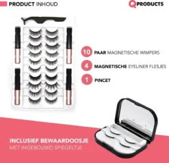 Qproducts Magnetische Wimpers - Nepwimpers - Wimperset Van 10 Wimpers 4 Eyeliners En Pincet - Inclusief Wimper Bewaardoos Met Ingebouwd Spiegeltje - Magneet Wimpers - Magnetic Lashes 14 Qproducts Magnetische Wimpers - Nepwimpers - Wimperset Van 10 Wimpers 4 Eyeliners En Pincet - Inclusief Wimper Bewaardoos Met Ingebouwd Spiegeltje - Magneet Wimpers - Magnetic Lashes -Cosmetica Winkel 1200x1162 4