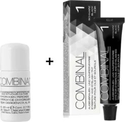 Combinal Wenkbrauw En Wimperverf - Zwart + Combinal Waterstofperoxide 5% - Wimpers - Wenkbrauwen - Wenkbrauwverf - Combideal -Cosmetica Winkel 1200x1169 2