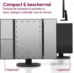 Gadgy Make Up Spiegel – Spiegel Verlichting – Moederdag Cadeautje - Cosmetica Spiegel - Scheerspiegel - Staand Met 2 Vergrootspiegels - Op Batterijen Of USB (kabel Incl) -Cosmetica Winkel 1200x1170 17