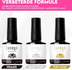 Luneya Gellak - Starterspakket - Primer - Base Coat - Top Coat - LED Lamp Gel Nagellak -Cosmetica Winkel 1200x1175 2