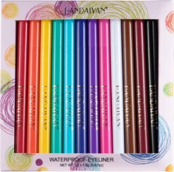 HANDAIYAN 12 Kleuren Mat Sneldrogend Niet Gemakkelijk Uit Te Vegen Kleur Eyeliner Set Make-up Show -Cosmetica Winkel 1200x1188