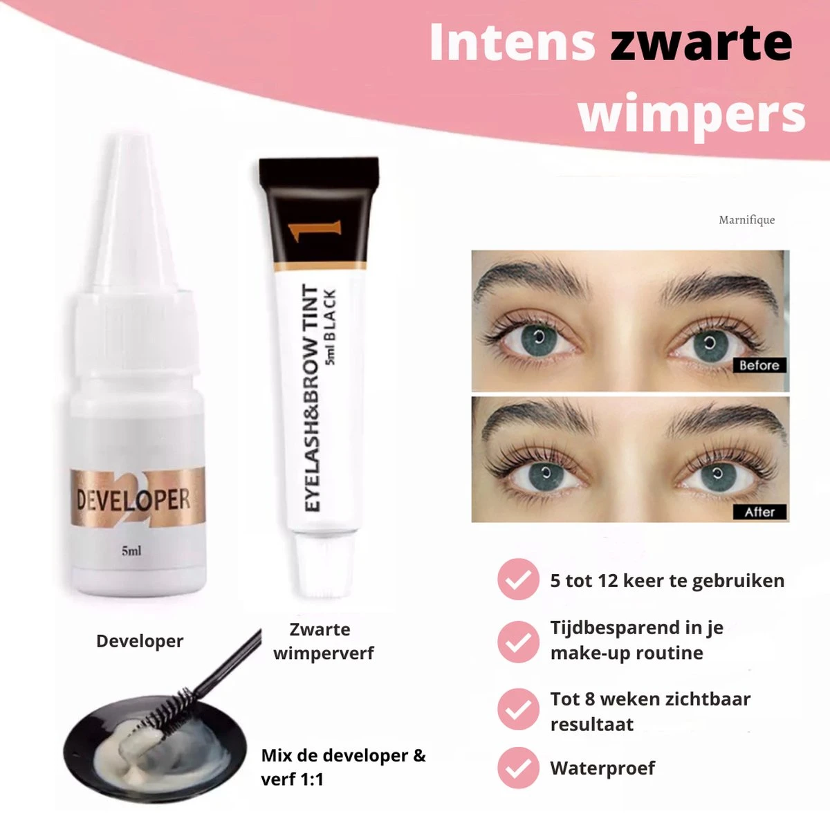 Marnifique® - Professional Lash Lift Kit - Wimper Lift - Inclusief Zwarte Wimperverf - Wimperlifting Set - Brow Lamination - Starterkit - Voor Professioneel Gebruik 9 Marnifique® - Professional Lash Lift Kit - Wimper Lift - Inclusief Zwarte Wimperverf - Wimperlifting Set - Brow Lamination - Starterkit - Voor Professioneel Gebruik - Afbeelding 9
