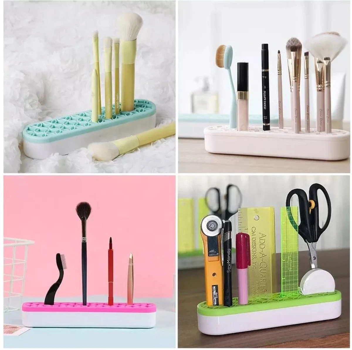 Make Up Organizer - Melon - Make Up Holder - Kwasten Organizer - Make Up Houder - Nagellak/Lipstick Organizer - Lippenstift Houder - Siliconen 4 Make Up Organizer - Melon - Make Up Holder - Kwasten Organizer - Make Up Houder - Nagellak/Lipstick Organizer - Lippenstift Houder - Siliconen - Afbeelding 4