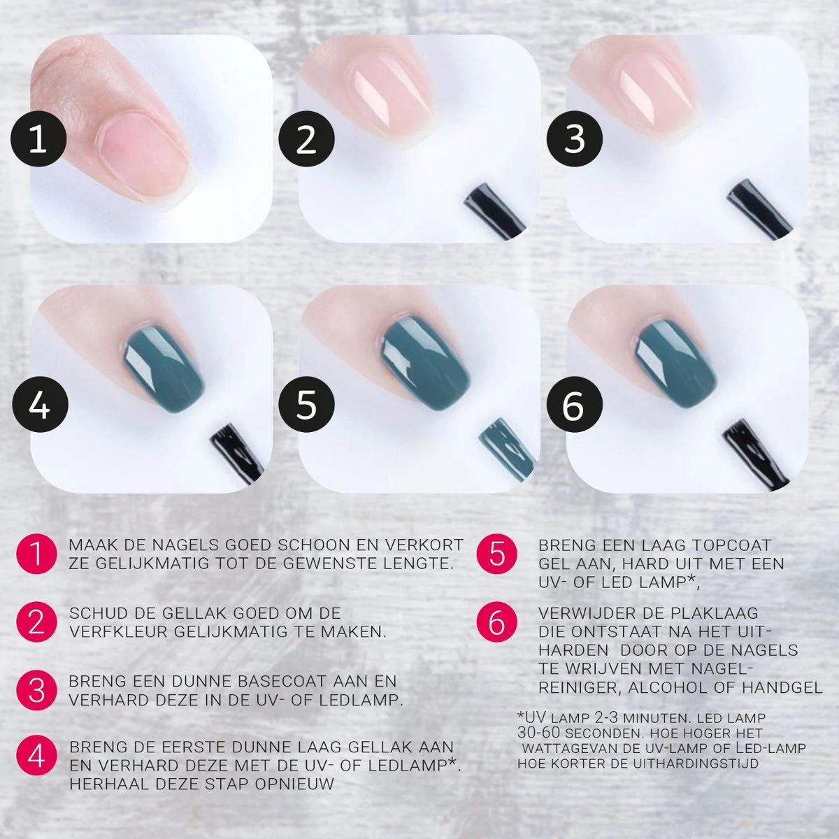 Miss Jules - 6-Delige Gellak Starterspakket - Nagellak - Kleur Roze & Glitter - Glanzend & Dekkend Resultaat 8 Miss Jules - 6-Delige Gellak Starterspakket - Nagellak - Kleur Roze & Glitter - Glanzend & Dekkend Resultaat - Afbeelding 8