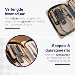 Skeraxo 8-delige Luxe Verschillende Tools - Professioneel Manicure Set & Pedicureset Met Nagelvijl & Nageltang – Behandeling Nagels En Huid -Cosmetica Winkel 1200x1200 242