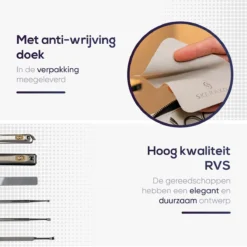 Skeraxo 8-delige Luxe Verschillende Tools - Professioneel Manicure Set & Pedicureset Met Nagelvijl & Nageltang – Behandeling Nagels En Huid -Cosmetica Winkel 1200x1200 244