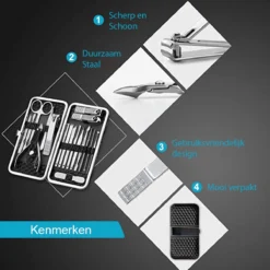 Nagelknipper Set – 18-Delige Pedicure En Manicure Sets Nagelaccessoires – Nagelset – Nagelverzorging Kit – Reisset Zwart 10 Nagelknipper Set – 18-Delige Pedicure En Manicure Sets Nagelaccessoires – Nagelset – Nagelverzorging Kit – Reisset Zwart -Cosmetica Winkel 1200x1200 246