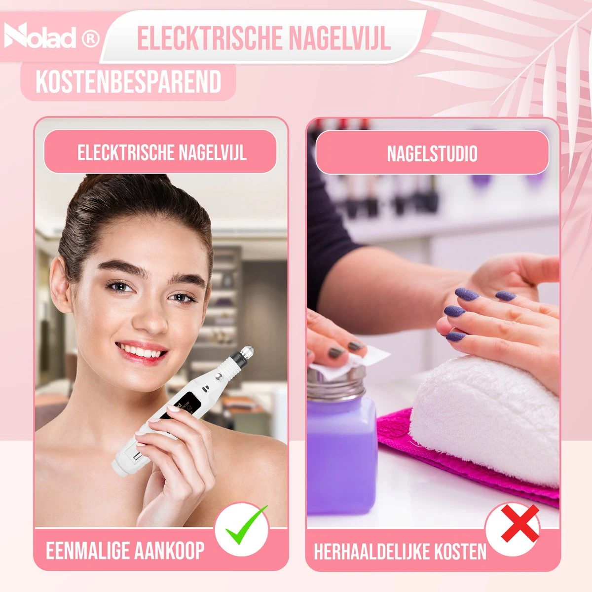 Nolad® Elektrische Nagelvijl - Nagelvijlen - Nagelaccessoires - Wit 8 Nolad® Elektrische Nagelvijl - Nagelvijlen - Nagelaccessoires - Wit - Afbeelding 8
