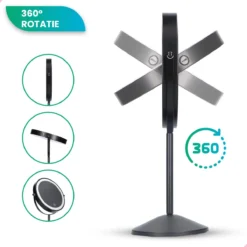 Personal Care Make Up Spiegel Met LED Verlichting - 10x Vergroting – Scheerspiegel - 3 Lichtstanden - Oplaadbaar - Zwart -Cosmetica Winkel 1200x1200 474