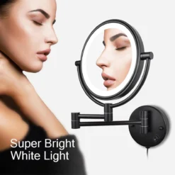 SaniDreams Thora - Make-up Spiegel-rond-zwart-10x Vergroot