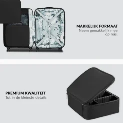 Cosmetica Koffer - Make-up Koffer Met Verstelbare Vakken - Visagie En Nagelstyliste Beauty Koffer - 26x23x9CM -Cosmetica Winkel 1200x1200 613