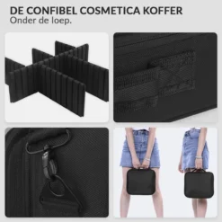 Cosmetica Koffer - Make-up Koffer Met Verstelbare Vakken - Visagie En Nagelstyliste Beauty Koffer - 26x23x9CM -Cosmetica Winkel 1200x1200 618