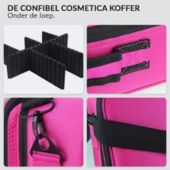 Cosmetica Koffer - Make-up Koffer Met Verstelbare Vakken - Visagie En Nagelstyliste Beauty Koffer - 26x23x9CM - Roze 16 Cosmetica Koffer - Make-up Koffer Met Verstelbare Vakken - Visagie En Nagelstyliste Beauty Koffer - 26x23x9CM - Roze -Cosmetica Winkel 1200x1200 632
