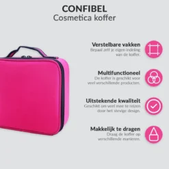 Cosmetica Koffer - Make-up Koffer Met Verstelbare Vakken - Visagie En Nagelstyliste Beauty Koffer - 26x23x9CM - Roze 21 Cosmetica Koffer - Make-up Koffer Met Verstelbare Vakken - Visagie En Nagelstyliste Beauty Koffer - 26x23x9CM - Roze -Cosmetica Winkel 1200x1200 635