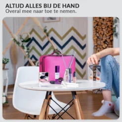 Cosmetica Koffer - Make-up Koffer Met Verstelbare Vakken - Visagie En Nagelstyliste Beauty Koffer - 40x30x14CM - Roze 13 Cosmetica Koffer - Make-up Koffer Met Verstelbare Vakken - Visagie En Nagelstyliste Beauty Koffer - 40x30x14CM - Roze -Cosmetica Winkel 1200x1200 649