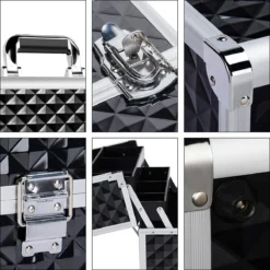 Make-upkoffer, Kapperskoffer, Cosmeticakoffer, Lege Nagelkoffer, Multikoffer, Afsluitbaar Voor Nageldesign/massageolie/fotoapparatuur, 34,7 X 22,2 X 25 Cm HMTM-YAHEE-411176 -Cosmetica Winkel 1200x1200 662