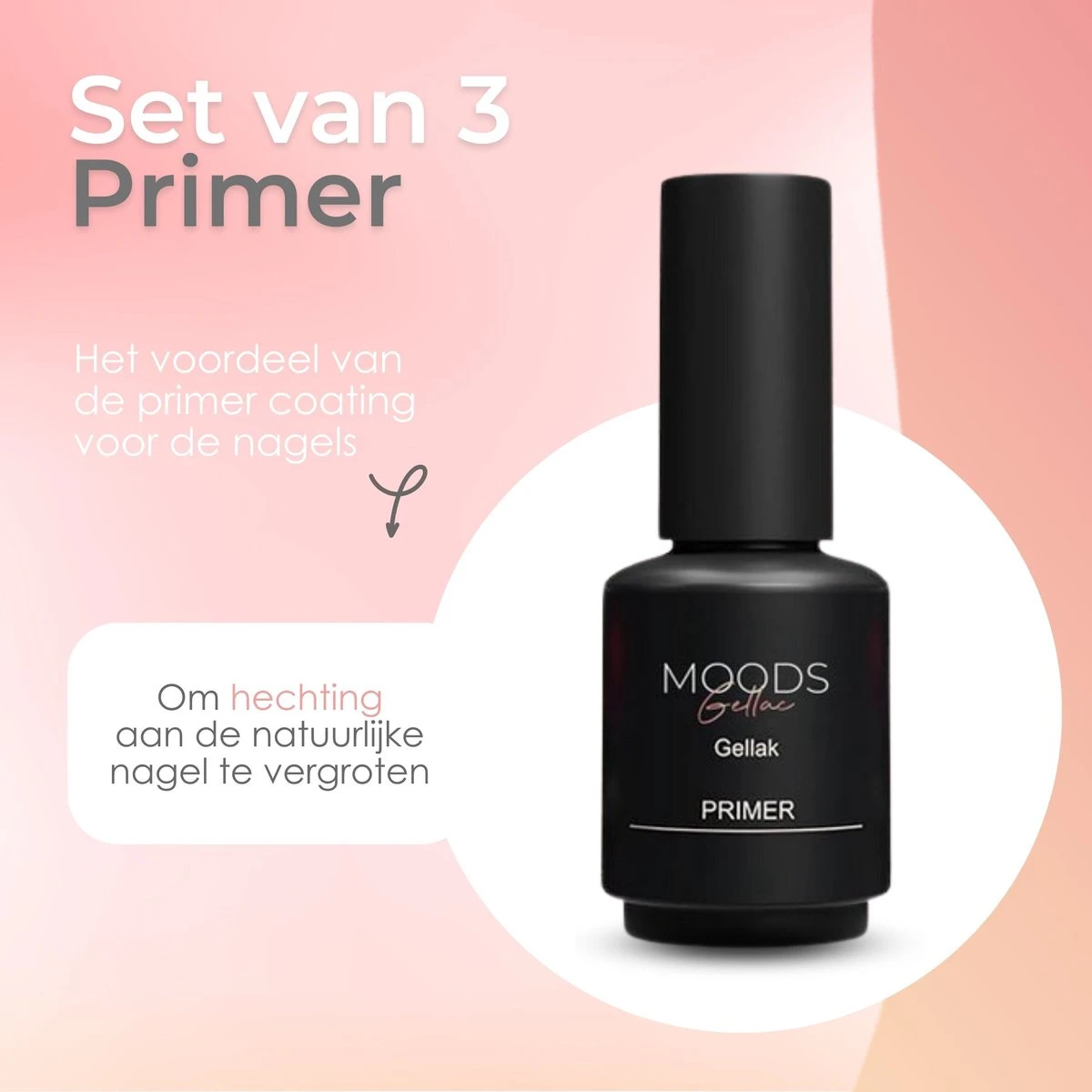 Moods Gellac - Primer - Nagellak - Gellak Starterspakket - Nagels - Gellak Set - 15 ML 2 Moods Gellac - Primer - Nagellak - Gellak Starterspakket - Nagels - Gellak Set - 15 ML - Afbeelding 2