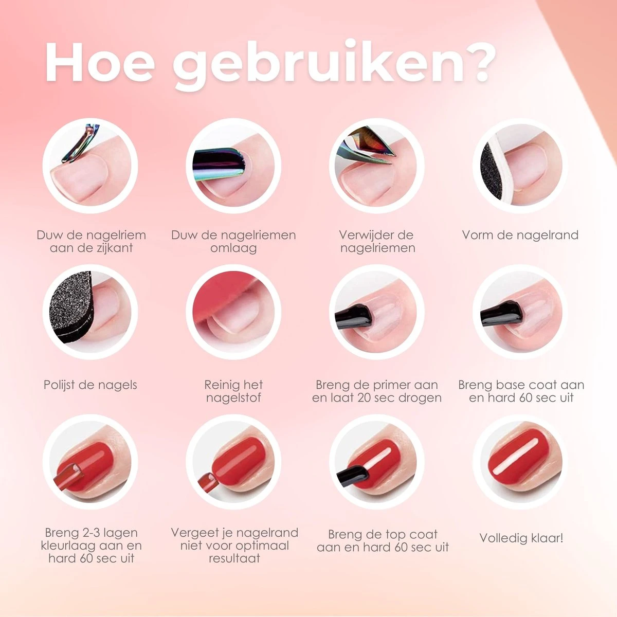 Moods Gellac - Primer - Nagellak - Gellak Starterspakket - Nagels - Gellak Set - 15 ML 3 Moods Gellac - Primer - Nagellak - Gellak Starterspakket - Nagels - Gellak Set - 15 ML - Afbeelding 3