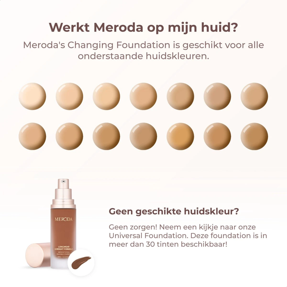 Meroda Changing Foundation - Kleurveranderende Foundation - 30ml 8 Meroda Changing Foundation - Kleurveranderende Foundation - 30ml - Afbeelding 8