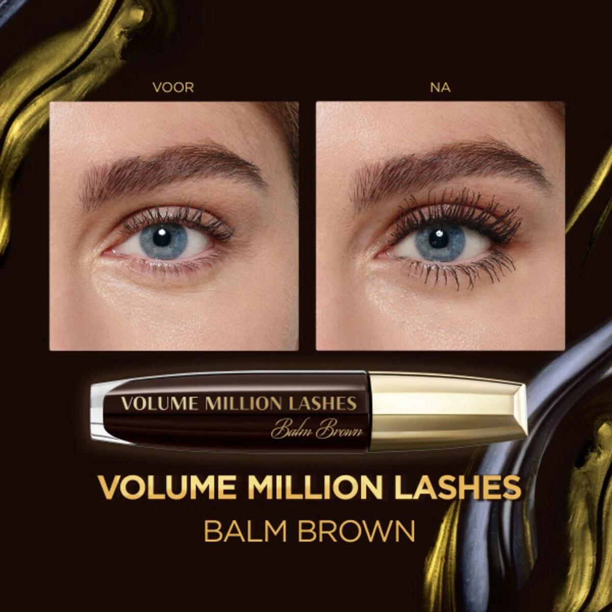 L'Oréal Paris - Volume Million Lashes Balm Brown - Bruin - Verzorgende Volume Mascara - 8.9 Ml 2 L'Oréal Paris - Volume Million Lashes Balm Brown - Bruin - Verzorgende Volume Mascara - 8.9 Ml - Afbeelding 2