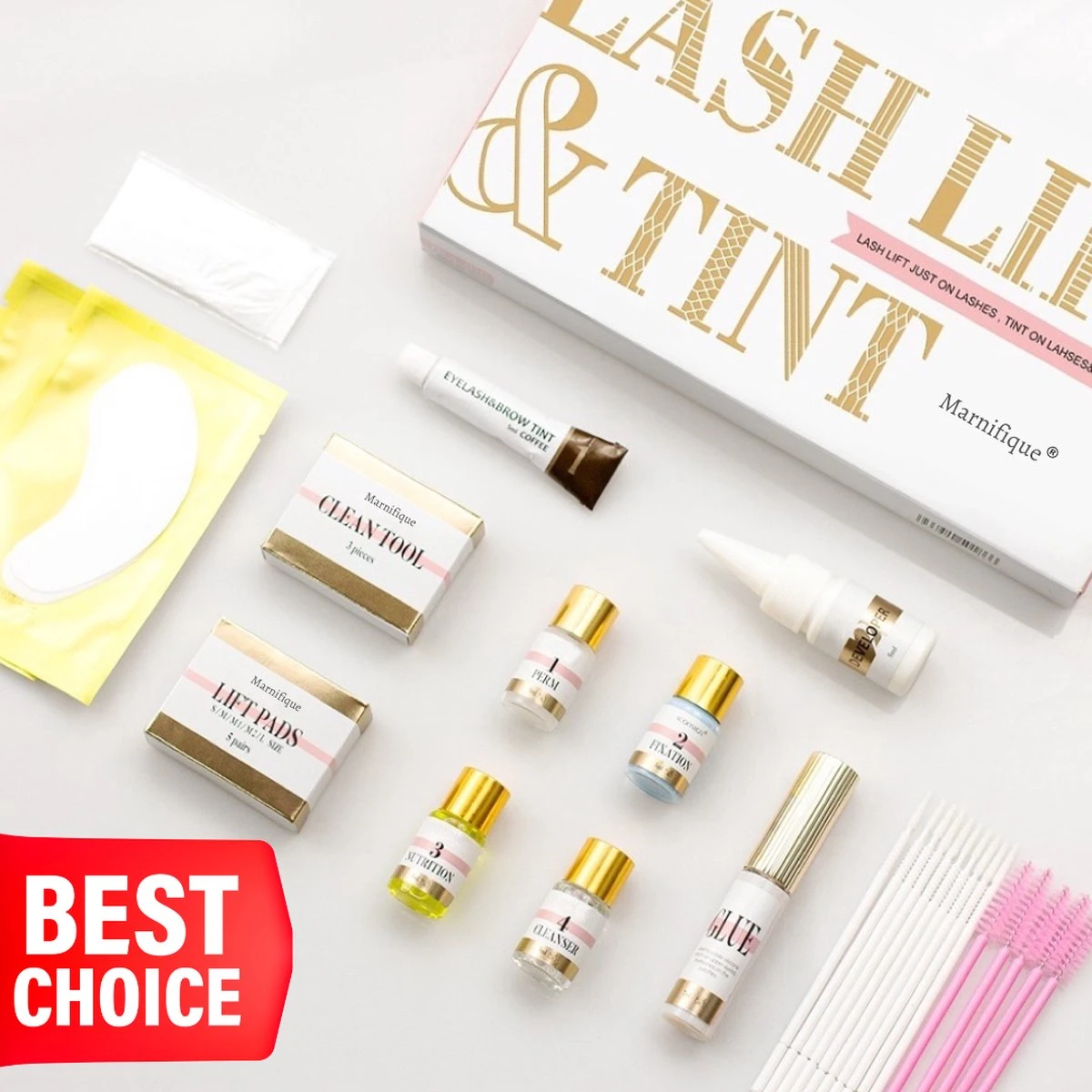 Marnifique® - Professional Lash Lift Kit - Wimper Lift - Inclusief Zwarte Wimperverf - Wimperlifting Set - Brow Lamination - Starterkit - Voor Professioneel Gebruik 1 Marnifique® - Professional Lash Lift Kit - Wimper Lift - Inclusief Zwarte Wimperverf - Wimperlifting Set - Brow Lamination - Starterkit - Voor Professioneel Gebruik