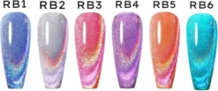 Rainbow Cateye Gellak RB06 - Gellak 7,3ml - Nailart - Nagelversiering - Nagelverzorging - Nagelstyliste - Glitters - Cateye Nagels -Cosmetica Winkel 1200x502