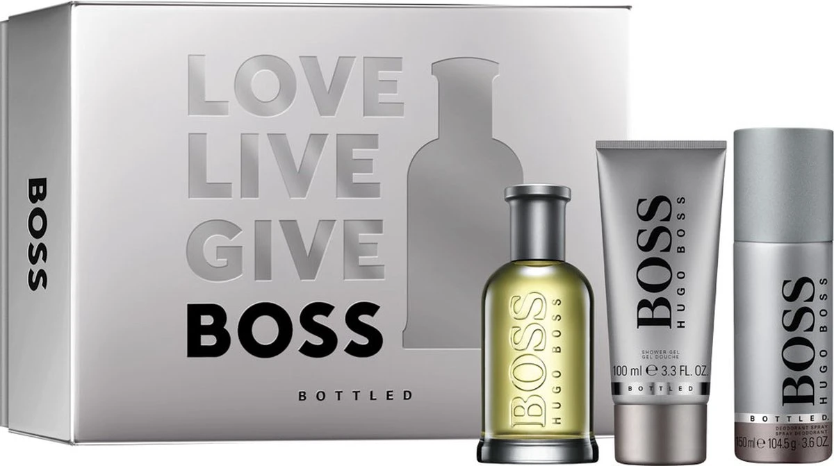 Hugo Boss Boss Bottled Set Eau De Toilette (edt) 100 Ml + Shower Gel 100 Ml + Deospray 150 Ml 2 Hugo Boss Boss Bottled Set Eau De Toilette (edt) 100 Ml + Shower Gel 100 Ml + Deospray 150 Ml - Afbeelding 2