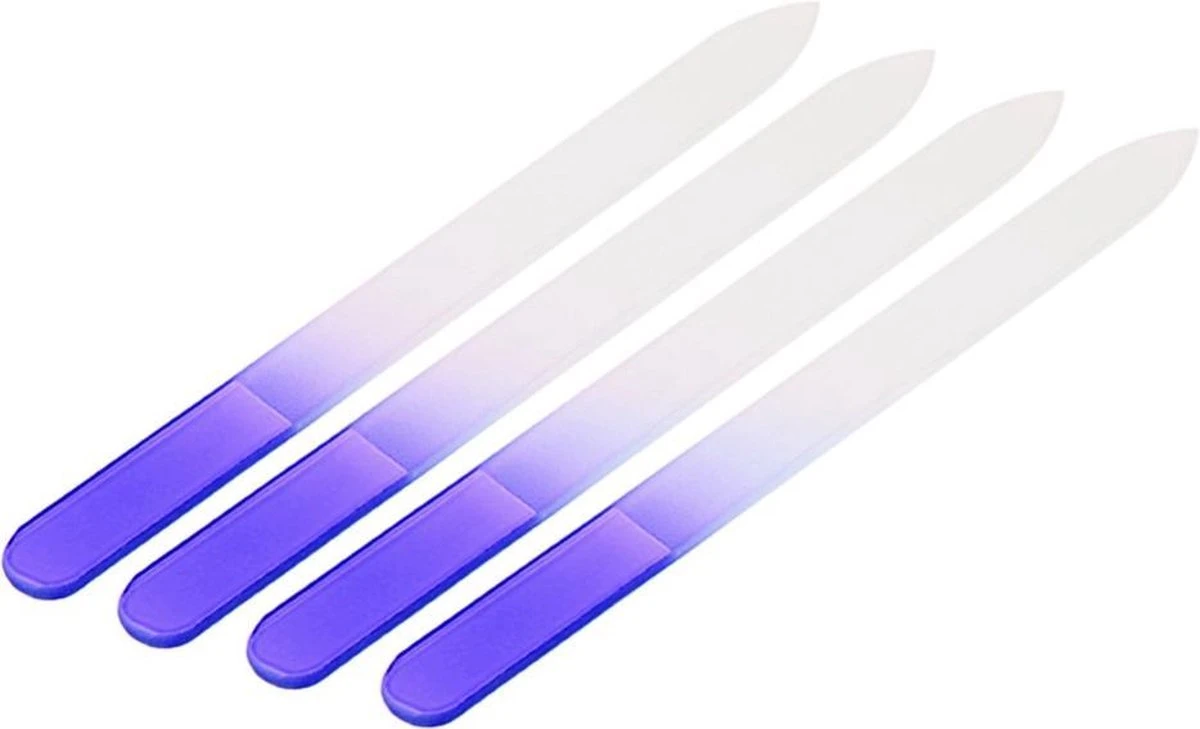 Manicure Pedicure Glasvijl Set - 4 Stuks - Premium Kristal Glasnagelvijl / Glazen Nagelvijl -t Voor Echte Nagels & Nepnagels/Acrylnagels/Gelnagels 1 Manicure Pedicure Glasvijl Set - 4 Stuks - Premium Kristal Glasnagelvijl / Glazen Nagelvijl -t Voor Echte Nagels & Nepnagels/Acrylnagels/Gelnagels
